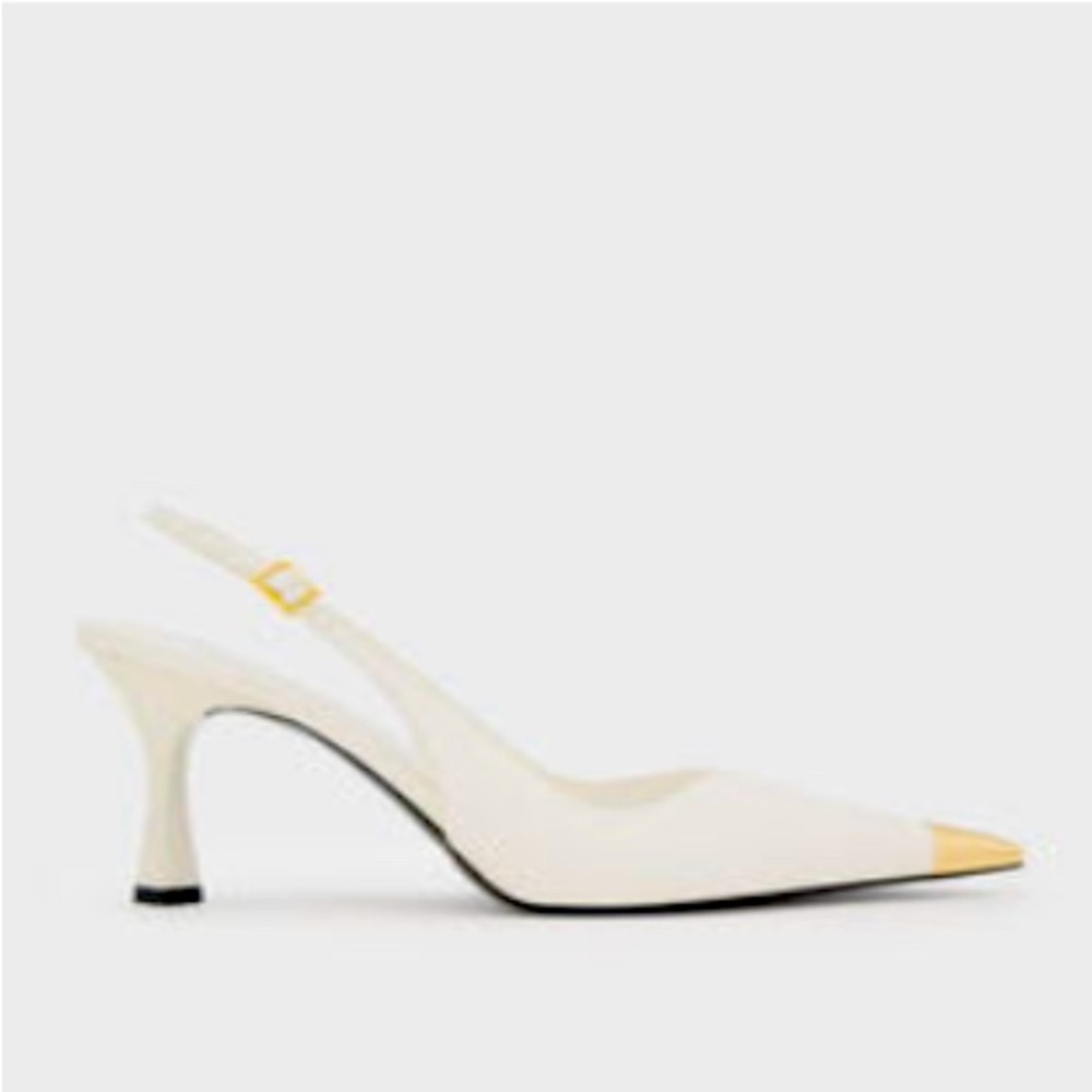 White Slingback Heel | Size 9
